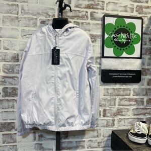 Little Bipsy White rain jacket NWT
